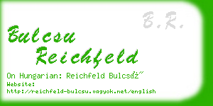 bulcsu reichfeld business card